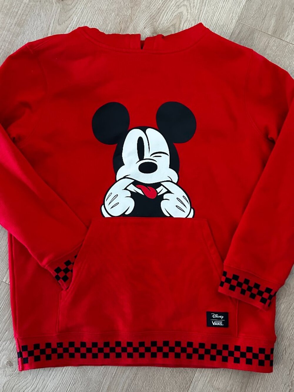 Disney /Vans Unisex Mickey Hoodie Sweat Shirt Youth L - Red